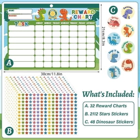 Hapric Behavior Reward Chart for Kids at Home, 11.8"x8.3" Chore Charts