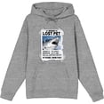 thumbnail image 1 of Reward Lost Pet Poster Adult Heather Gray Long Sleeve Hoodie-Small, 1 of 6