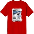 thumbnail image 1 of Reward Lost Pet Poster Adult Red Crew Neck Short Sleeve Tee-Medium, 1 of 4