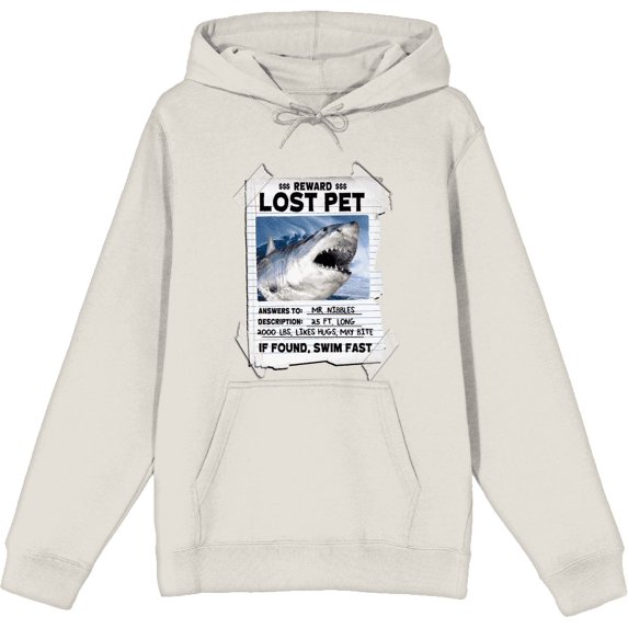 Reward Lost Pet Poster Adult Sand Long Sleeve Hoodie-XL