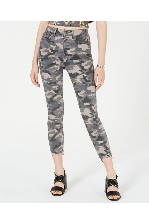 Juniors Camo Cropped Skinny Jeans