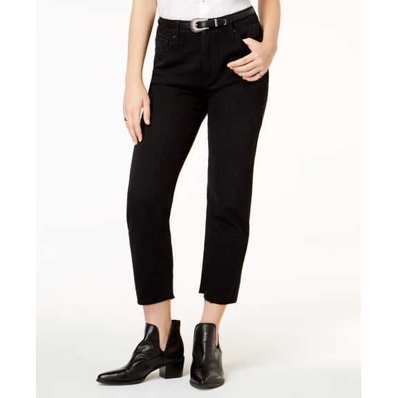 Rewash Juniors Charlie High Rise Straight Leg Jeans Black 5