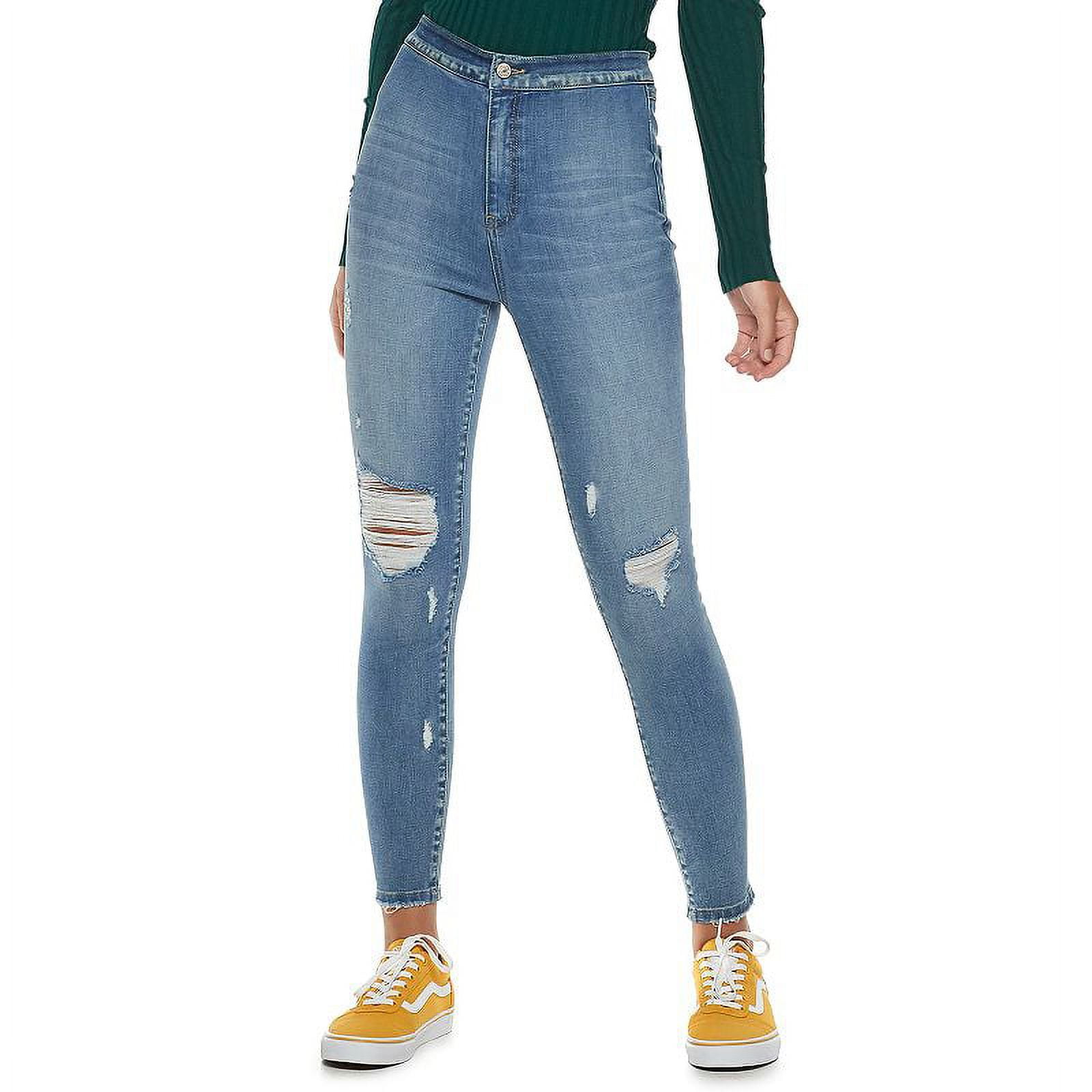 Rewash Juniors Super High Waist Vixen Jeggings Blue Size 5