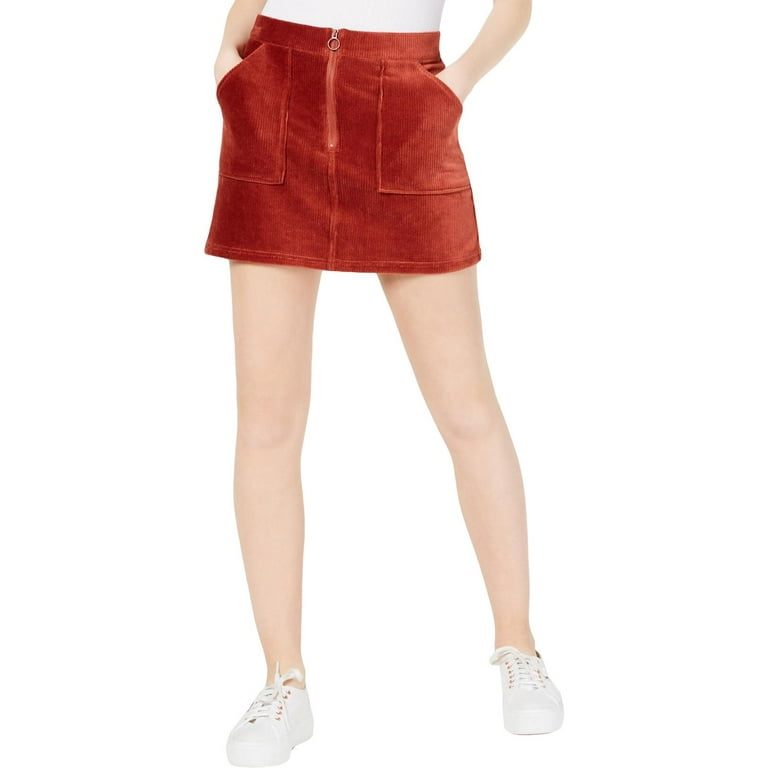 Orange zip skirt sales