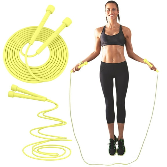Rewenti 2.8M Adjustable PVC Jump Rope - Speed Ropes for Fitness Training, Non Slip Handles for /Adults Workout, Cardio Endurance Racing