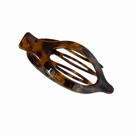 Rewenti 2025 Women's French Oval Flat Claw Clips - for Thick & Thin Hair, Casual Versatile Solid Colour Lay Flat Hair Clips, Girls Shark Clip Styling Accessories