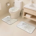 thumbnail image 1 of Rewenti 3-Piece Bath Mat Set Memory Foam Super Absorbent Non Slip Thick Flannel for Bathroom, 1 of 6