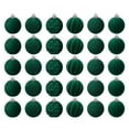 thumbnail image 1 of Azrian 30 Pcs Velvet Christmas Ball Ornaments/Green Flocked Christmas Ornaments for Tree Plastic Balls Xmas Decorative Hanging Ornaments Flocked Velvet,Christmas Decorations, 1 of 2