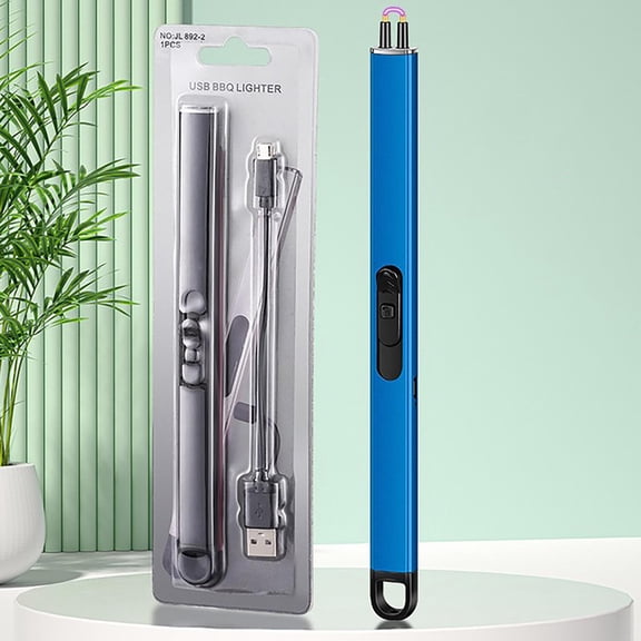 Rewenti Candle Lighter Plasma Lighters Windproof Flameless USB Rechargeable Battery, Double Electric Arc Ignition Gun for Kitchen
