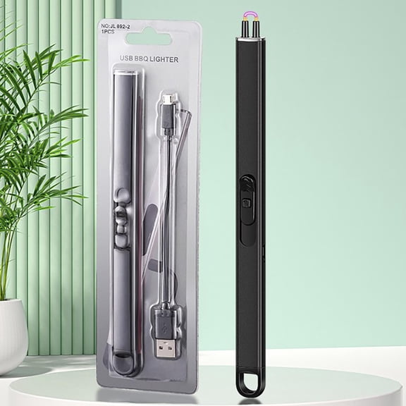 Rewenti SDJMA EARKITY Candle Lighter Plasma Lighters Windproof Flameless USB Rechargeable Battery, Double Electric Arc Ignition Gun for Kitchen
