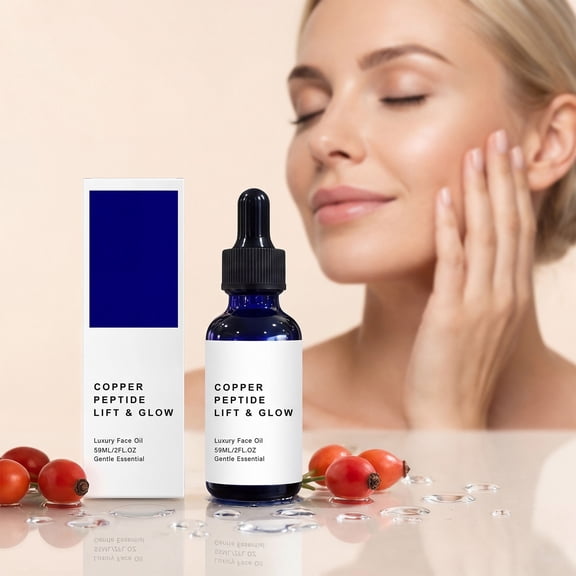 Rewenti Copper Peptide Lift Glows Face Oil Slow-Aging Serum with Copper Peptides for Firming Brightening Hydrating 59ml
