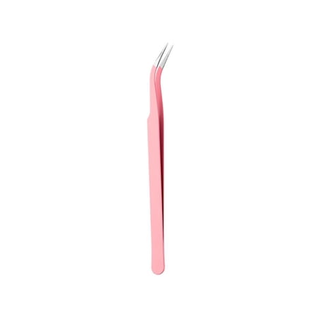 Rewenti Curved Angled Tweezers for Precision Work, Stainless Steel Tweezers for Electronics Crafts, Jewelry Making Tool