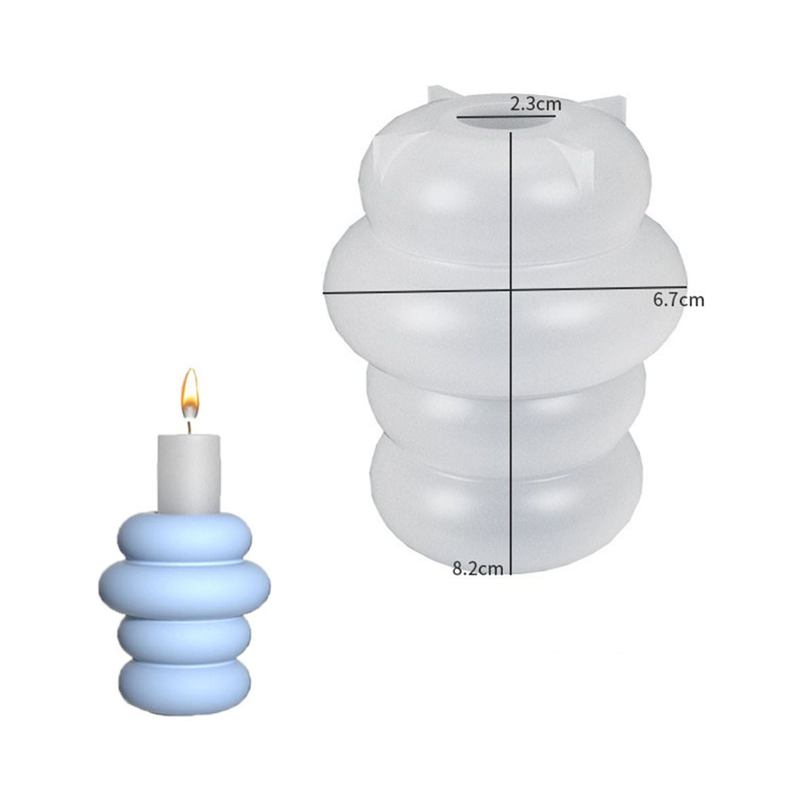 Rewenti DIY Numbers Candle Holder Silicone Mould Candle Holder Plaster
