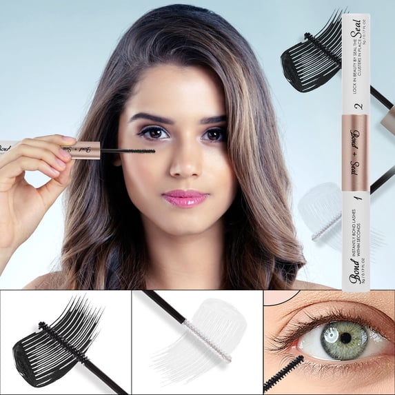 Rewenti Double Head Black False Eyelashes Glue Quick Drying Super Styling Suit Eyelash Wiper Black
