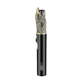 Rewenti Eagle Head Handheld Flame Gun Embossed Lighter Metal Windproof 360 Degree Inverted for Cigar Outdoor Portable Barbecue