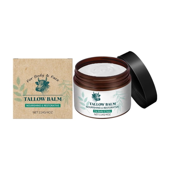 Rewenti Grass Fed Beef Tallow Balm for Face and Body with Shea Butters Jojoba Oil and Beeswax Beef Tallow 114g