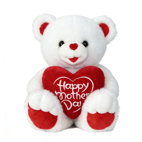 Rewenti Heart-Patterned Stuffed Bear – 8 Inch Soft Plush Teddy with Love Design, Cuddly Gift for Valentine’s Day, Anniversary or Her