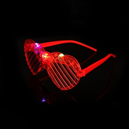Rewenti LED Blinking Light Up Glasses - Party Supplies Neon Flashing Plastic Shutter Shades, Glows in Dark Favors for Pool Party & Bar