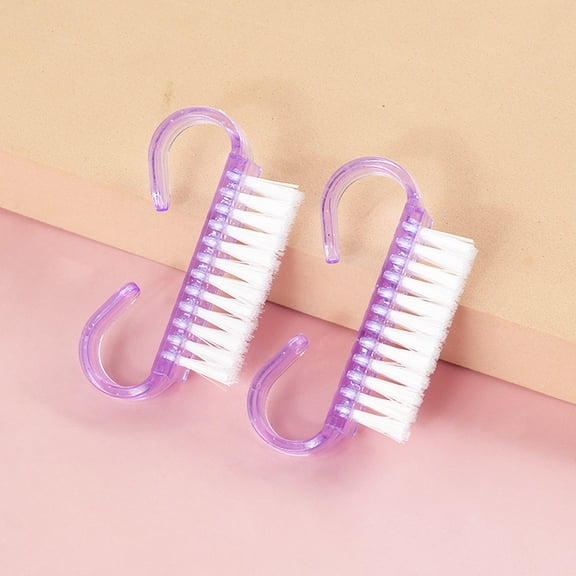Rewenti Plastic Handle Nail Brush - Nail Cleaning Tool & Toe Nail Exfoliating Brush, Hand & Foot Cleaning Brush for Manicure & Pedicure
