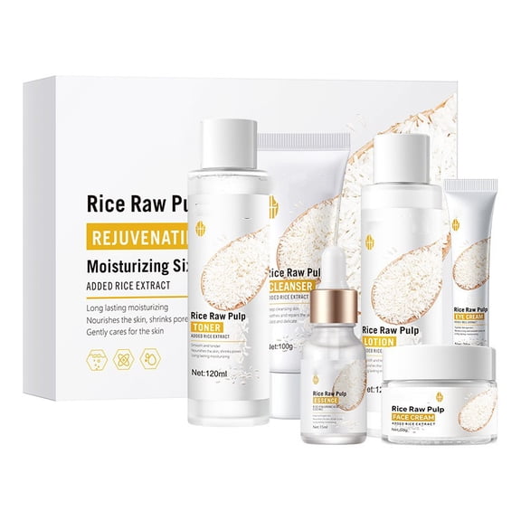 Rewenti Rice Puree Rejuvenation and Moisturizing Six Piece Set Moisturizing and Hydrating Set