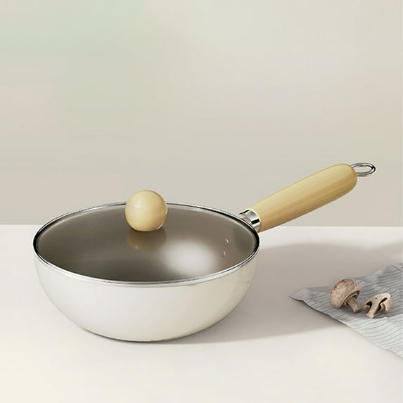 Rewenti Titanium Crystal Ceramic Frying Pan Household Nonstick Omelette Pan One Person Food Pan for Cooking & Healthy Eating