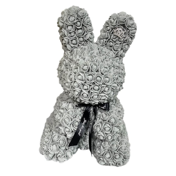 Rewenti Valentine's Day Simulation Rose Bunny Cuddle Bunny Birthday Gift Foam Bunny