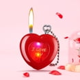 thumbnail image 1 of Rewenti Windproof Refillable Love Inflatable Lighter Keychain Pink Butane Open Flame Lighters for Key Chain Pendant Kitchen Candles, 1 of 5