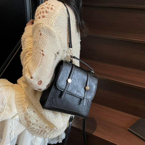 Rewenti Feledorashia Women's Vintage Fashion Casual Backpack Korean Version Trendy Lightweight Handbag Student Schoolbag Travel Backpack