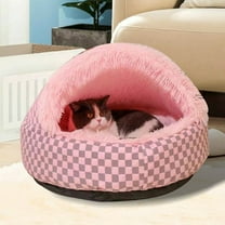 Rewenti Feledorashia pet bed Cozy Cave Bed with Cover Soft Plush Enclosed Pet Bed Warm Nest House for Small Pets 40cm christmas dog bed