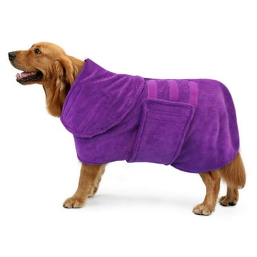 Rewera Dog Bathrobe Towel, Pet Drying Moisture Absorbing Bath Robe, Adjustable Microfibre Dog Bathrobe Fast
