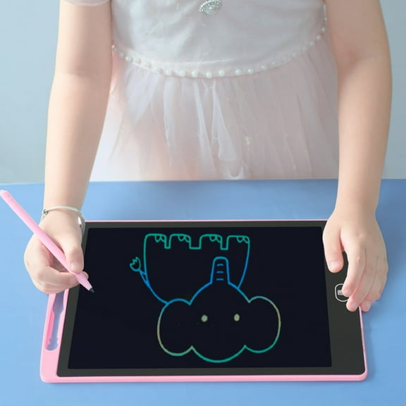 Rewera LCD Writing Board 8.5 Inch Writing Board Colorful Display Children's Laptop for Notes/Drawing, Optimal Paper Replacement, Children's Toy from 3 Years (Pink)
