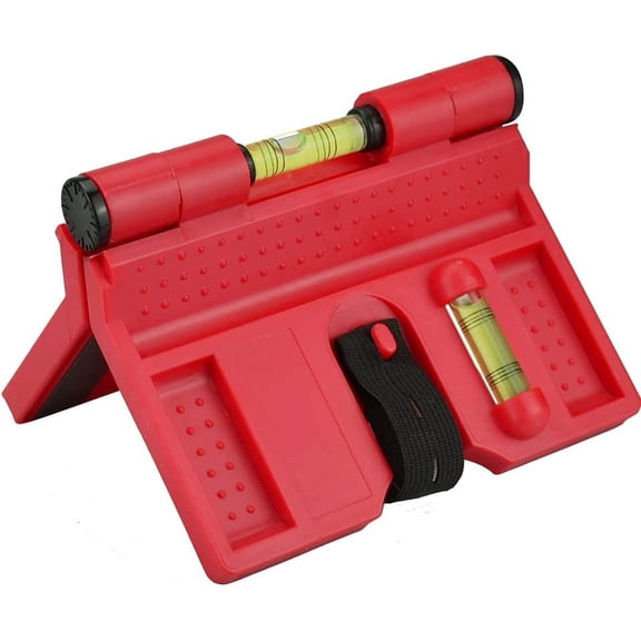 Rewera Magnetic Post Level Collapsible Post Spirit Level Rigid Post Level Post Angle Level 188  134mm for Pipes, Masonry, Beams
