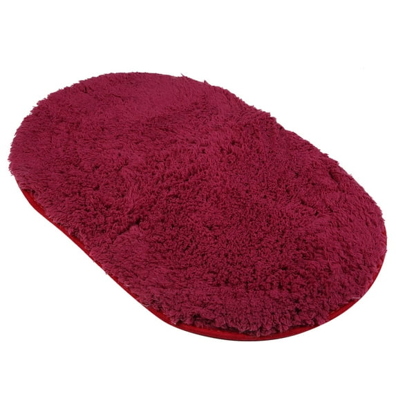 Rewera Memory Foam Bath Mat Non Slip Super Absorbent Bathroom Rug Carpet Wine Red (60*40)
