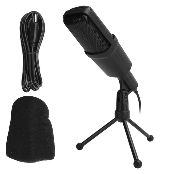 Rewera USB Condenser Wired Stand Adjustable Microphone for Online Games/Live Broadcast/Video Meeting