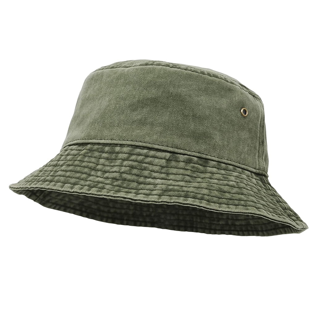 Rewera UltraKey Bucket Hat, Wide Brim Washed Denim Cotton Outdoor Sun