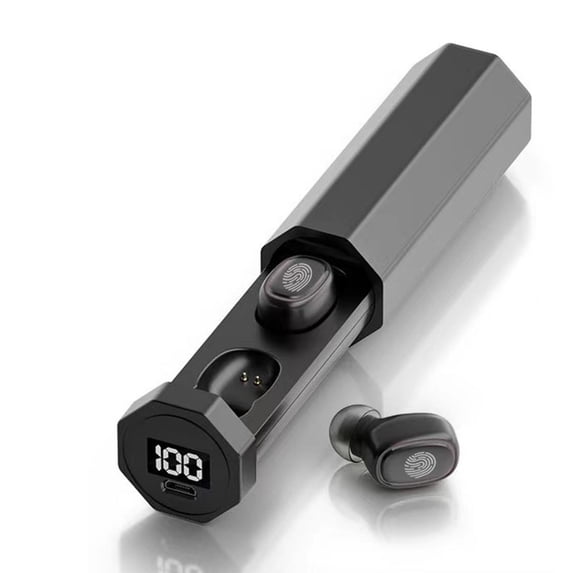 Rewera Wireless Bluetooth Earbuds with Stable Connection, Noise Cancellation, Hands-Free Calling, True Wireless Stereo (TWS) for Sports - Black