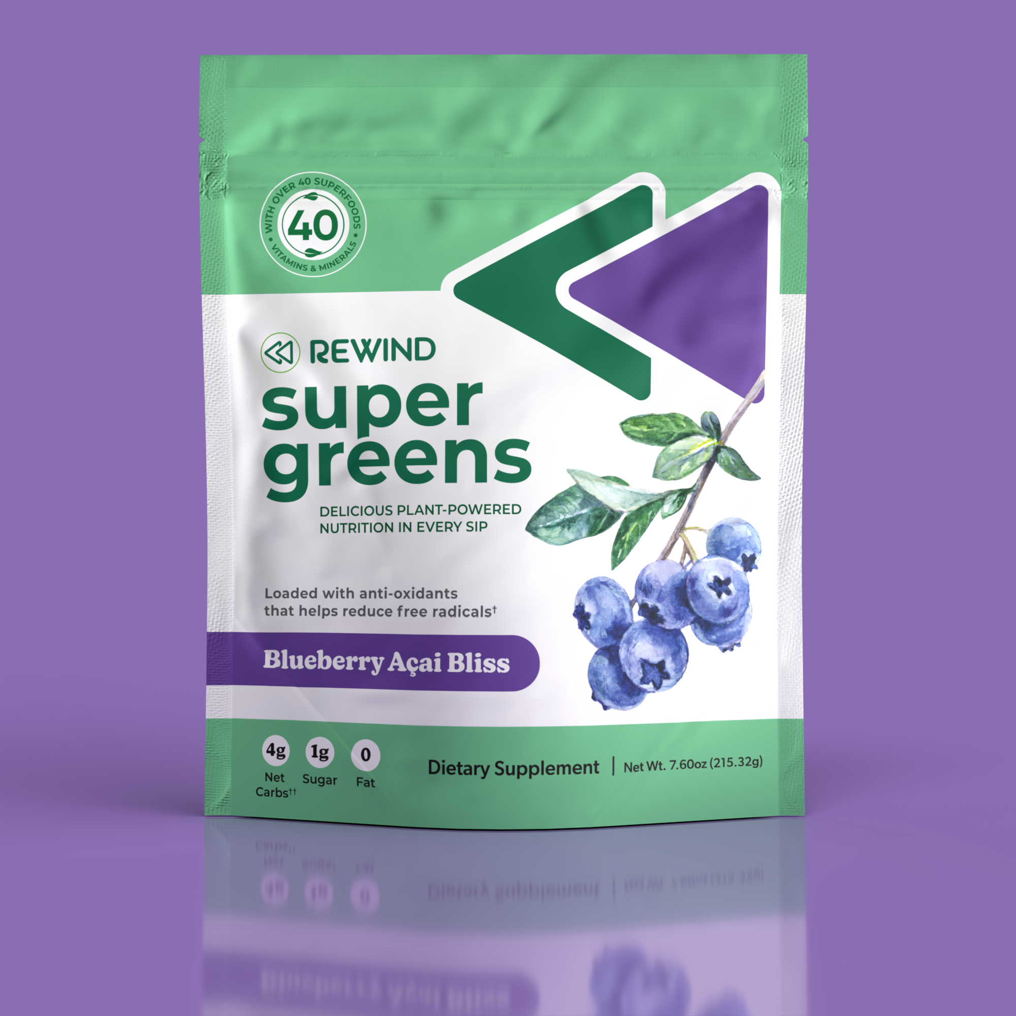 Rewind Greens Blueberry Acai Bliss