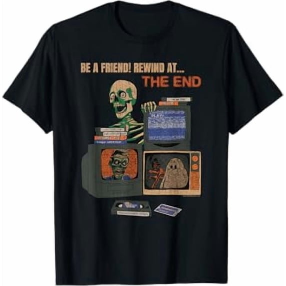 Rewind Horror Skeleton Vintage T-Shirt