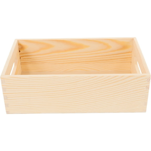 Homoyoyo Wood Tool Box Wooden Crate Natural Wood 1Pcs Household Users