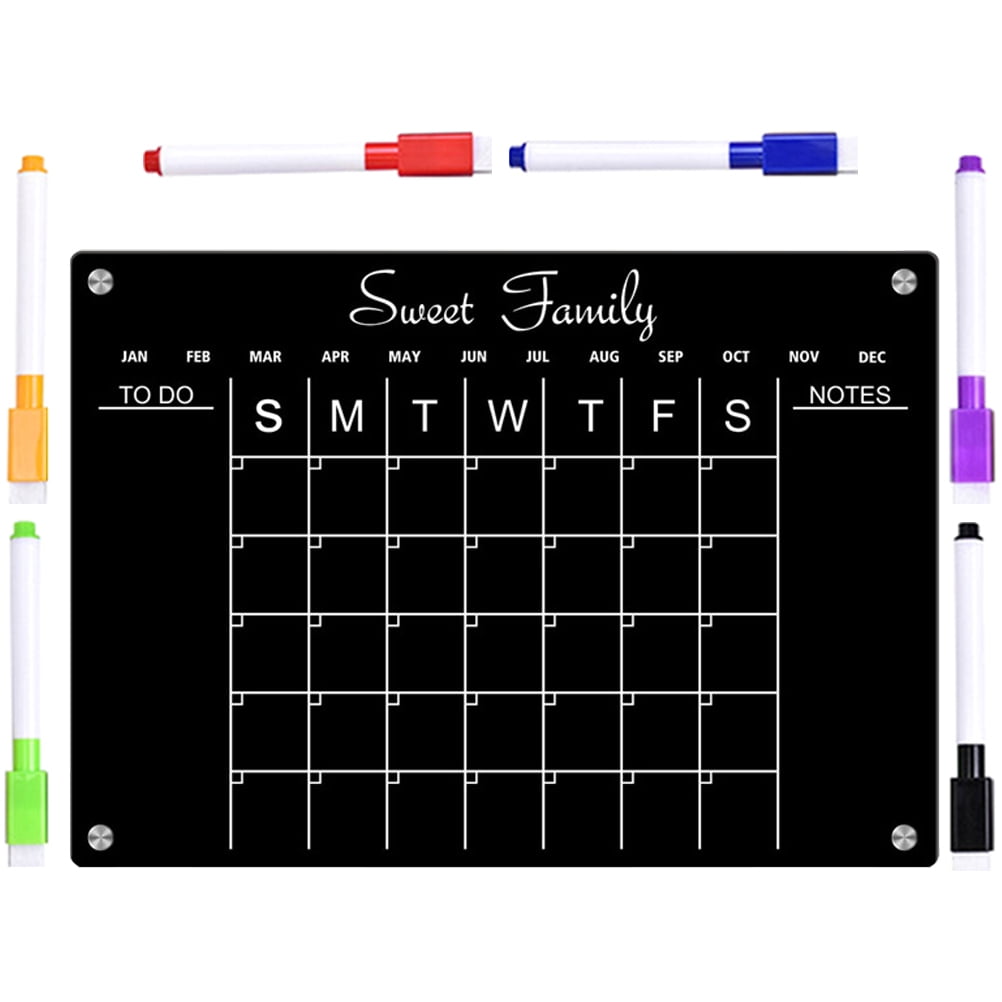 Rewritable Message Board Calendars Refrigerator Dryerase