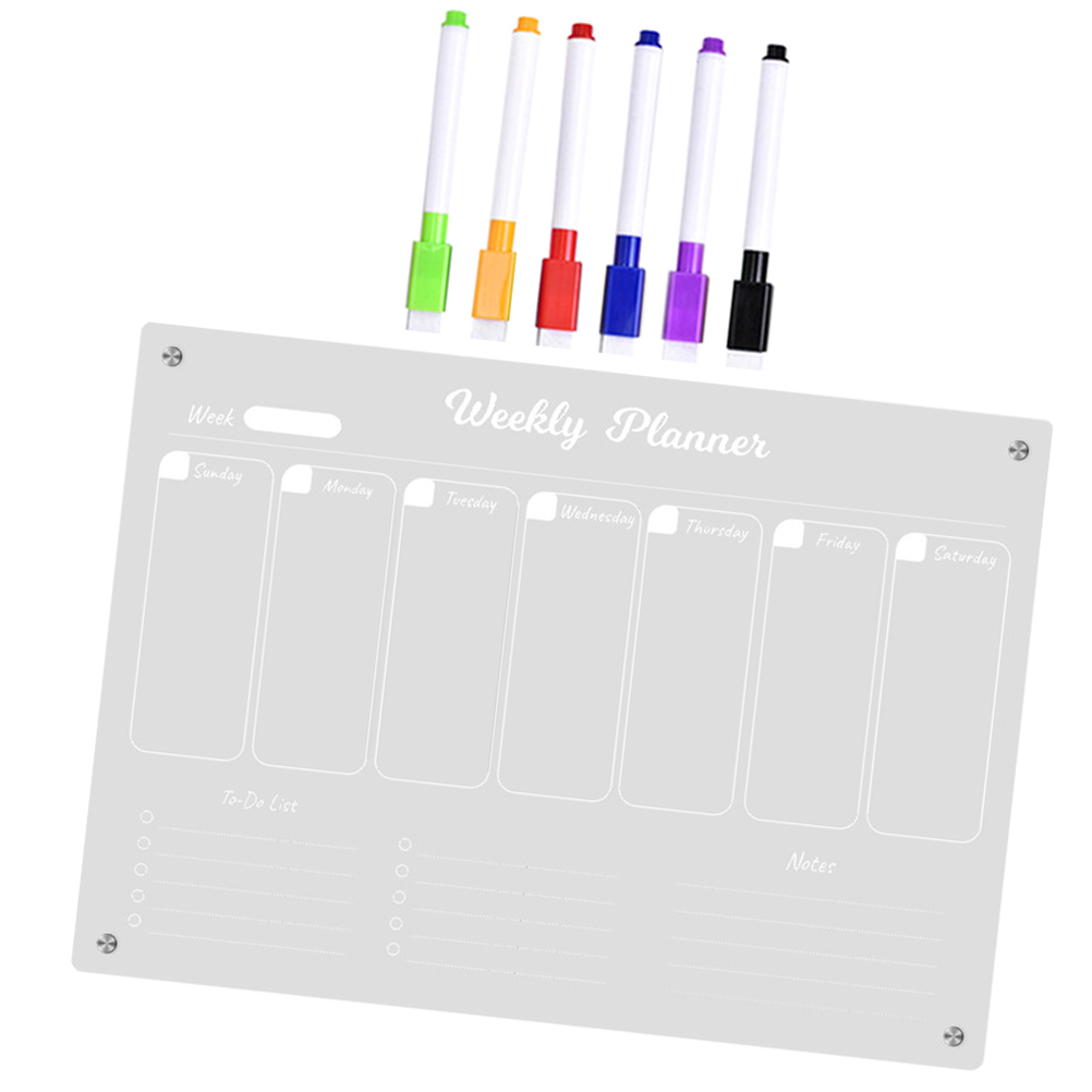 Rewritable Message Board Weekly Planner White School Supplies Calendars