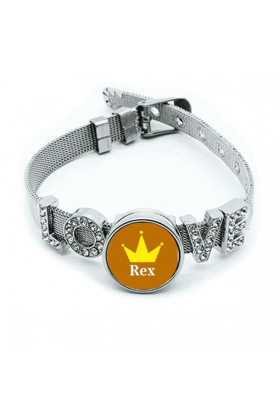 Rex Authority King Commander Kether Bracelet Wristband Crystal Love Adjustable Bangle