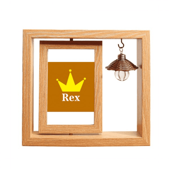 Rex Authority King Commander Kether Wooden Rotating Picture Photo Frame 4x6