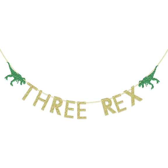 Rex Dinosaur Banner - 3rd Birthday Decor