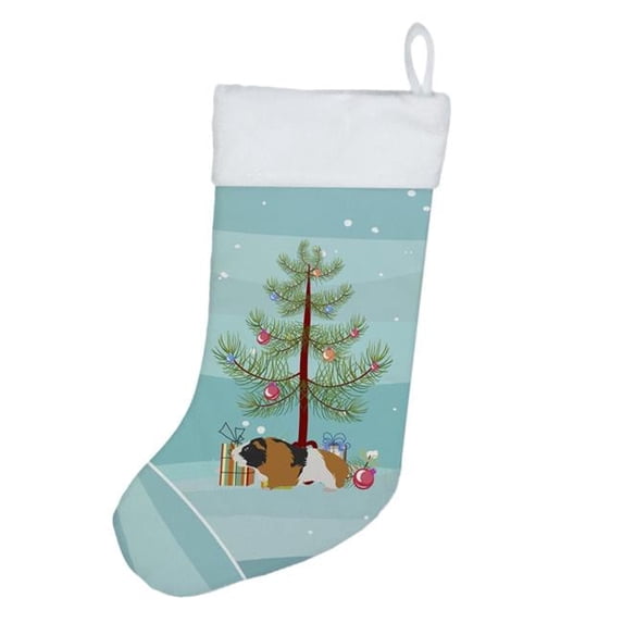 Rex Guinea Pig Merry Christmas Christmas Stocking 13.5 in x 18 in