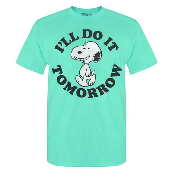 Rex Men's Peanuts Snoopy Short Sleeve Cotton Crew-Neck Graphic T-Shirt (S)