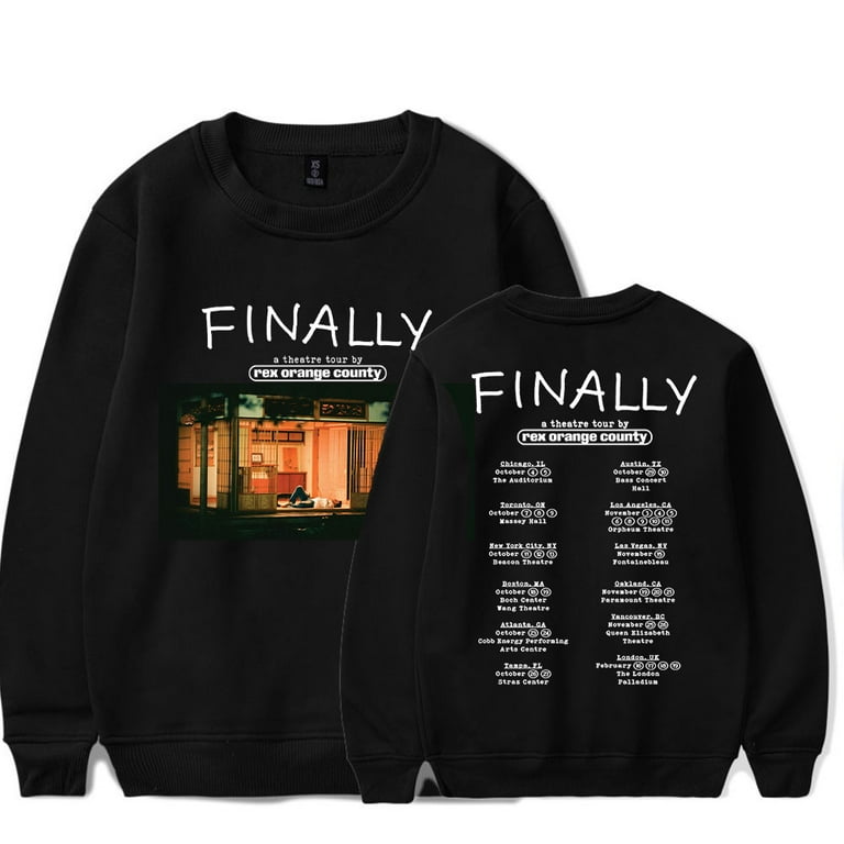 Rex Orange County Crewneck Top FINALLY A Theatre Tour 2024 Sweatshirt Unisex Fashion Long Sleeve Walmart