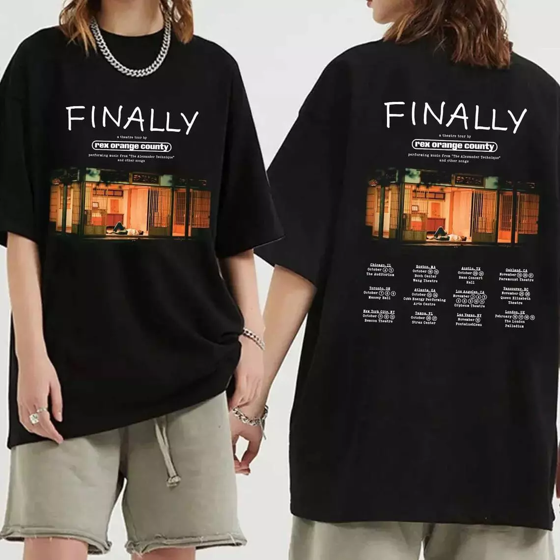 Rex Orange County FINALLY A Theatre Tour 2024 TwoSided TShirt