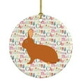 thumbnail image 1 of Rex Rabbit Christmas Ceramic Ornament 2.8 in x 2.8 in, 1 of 3