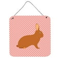 thumbnail image 1 of Rex Rabbit Pink Check Wall or Door Hanging Prints, 6 x 6 in., 1 of 1